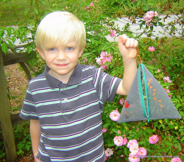 Robert, 5, with his first bug bag