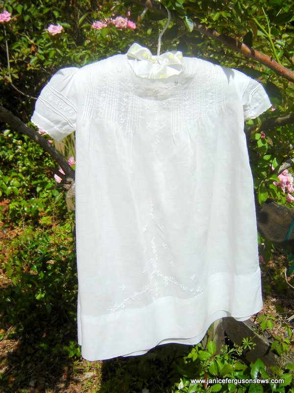 #A1~Round Yoke with embroidery and tucks, $25. For more photos and details, see this blog post.