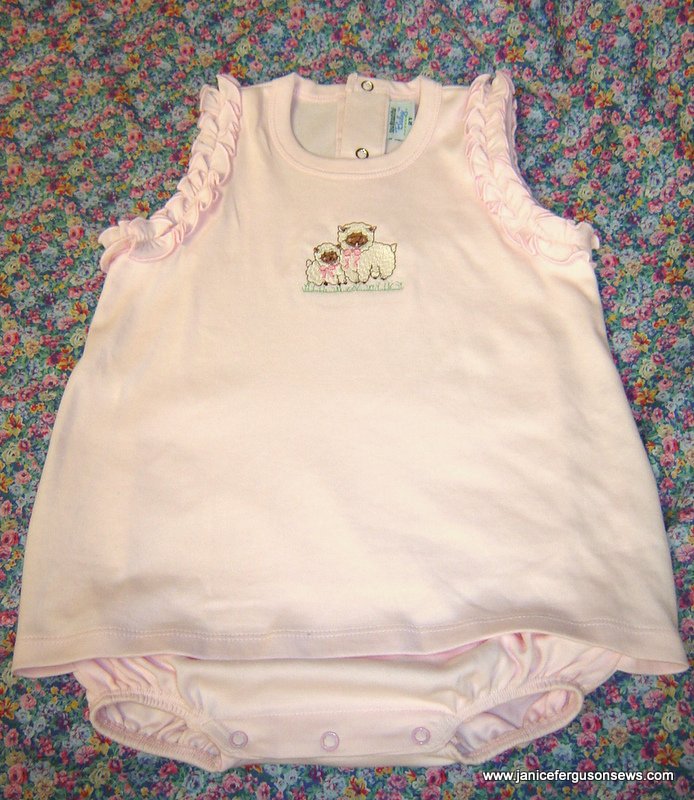simple, everyday onesie with lamb embroidery 