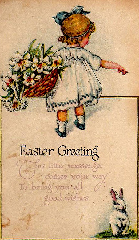 I love vintage cards.  Doesn't this little dress look like it's smocked?