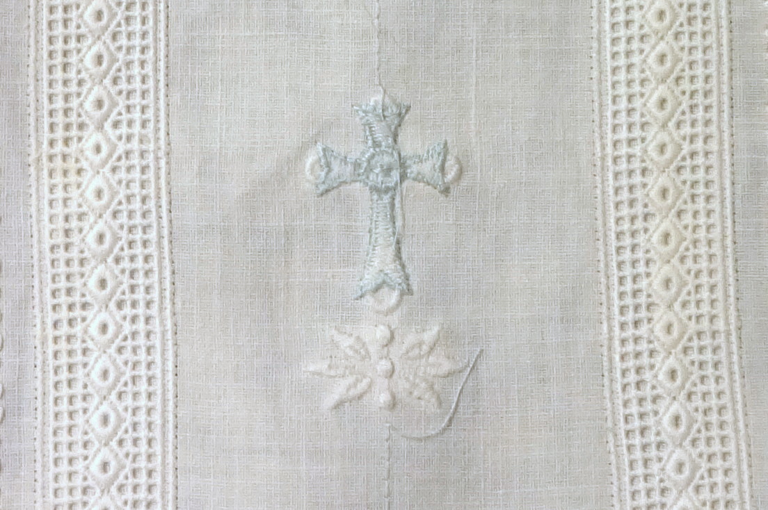 Brother cross from iBroidery.com and white floral from Nivia's The Littles.