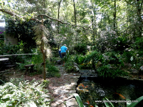 Susanna led the trail through her jungle paradise.